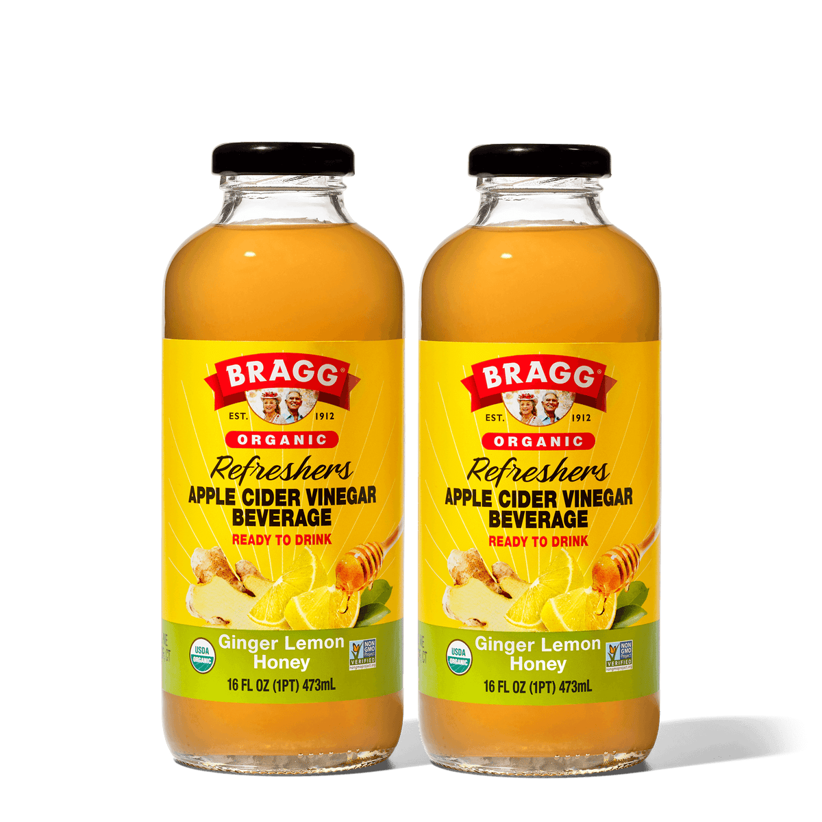 Apple Cider Vinegar Refresher, Ginger Lemon Honey, 2 Pack