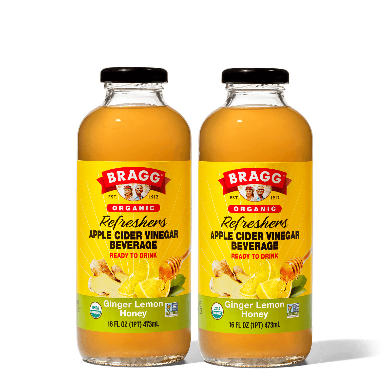 Apple Cider Vinegar Refresher, Ginger Lemon Honey, 2 Pack